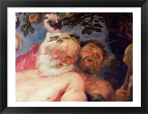 Framed Drunken Silenus Supported by Satyrs Print