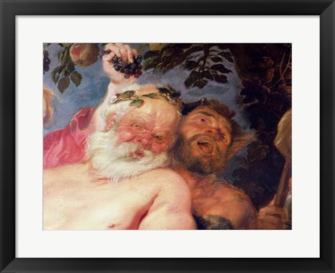 Framed Drunken Silenus Supported by Satyrs Print