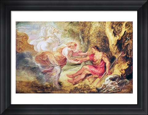 Framed Aurora Abducting Cephalus, 1636 Print