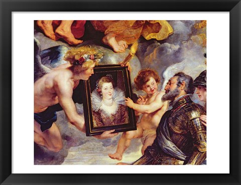 Framed Medici Cycle: Henri IV  Receiving the Portrait of Marie de Medici Print