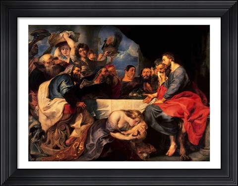 Framed Feast in the house of Simon the Pharisee, c.1620 Print