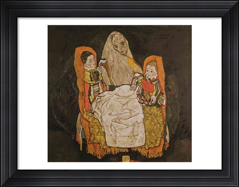 Framed Mother with Two Children Print