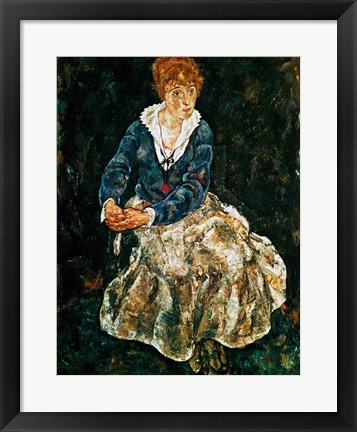 Framed Artist&#39;s wife seated Print