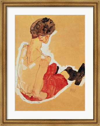 Framed Seated Woman, 1911 Print
