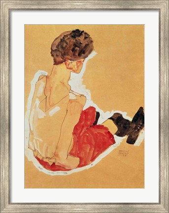 Framed Seated Woman, 1911 Print