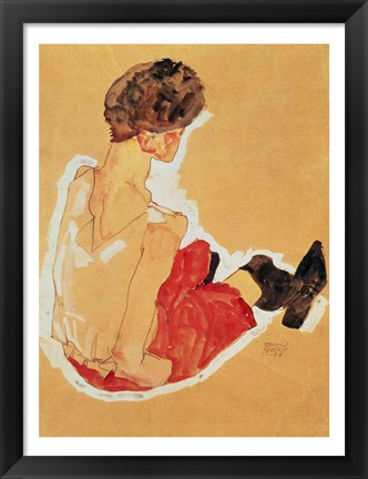 Framed Seated Woman, 1911 Print