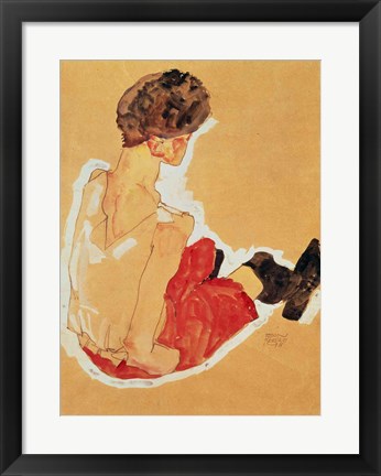 Framed Seated Woman, 1911 Print