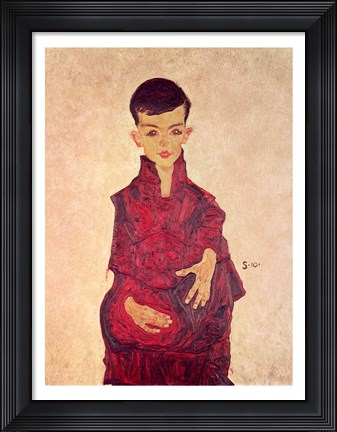 Framed Portrait of Herbert Rainer aged about 6 years Print