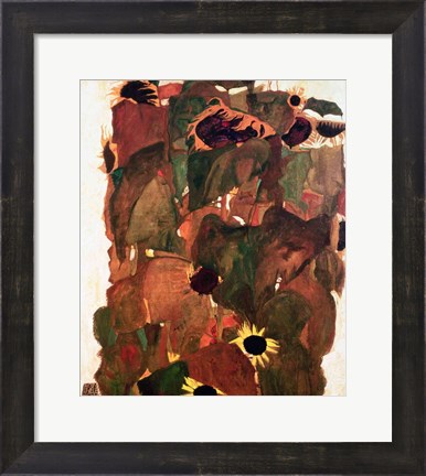 Framed Sunflowers II, 1911 Print