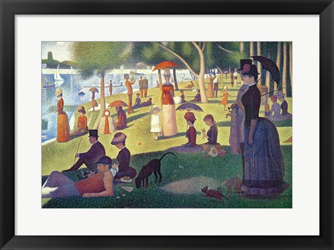 Framed Sunday Afternoon on the Island of La Grande Jatte Print