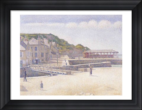 Framed Harbour and the Quays at Port-en-Bessin, 1888 Print