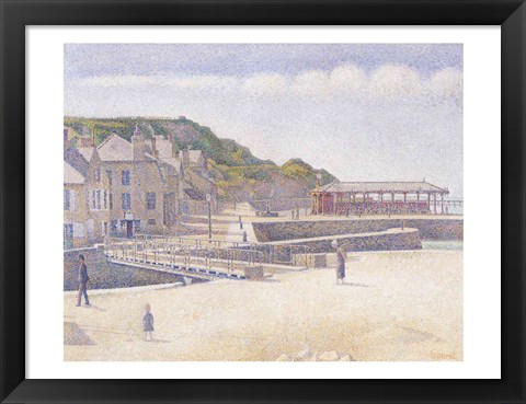 Framed Harbour and the Quays at Port-en-Bessin, 1888 Print
