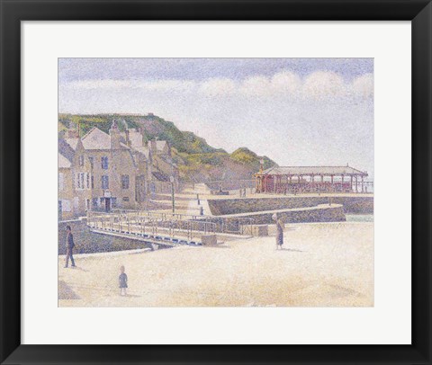 Framed Harbour and the Quays at Port-en-Bessin, 1888 Print