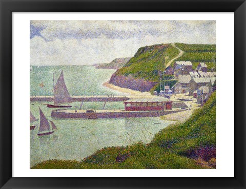 Framed Harbour at Port-en-Bessin at High Tide, 1888 Print