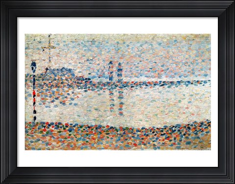 Framed Study for &#39;The Channel at Gravelines, Evening&#39;, 1890 Print