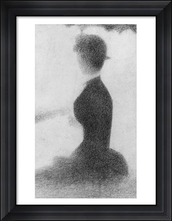 Framed Study for Sunday Afternoon on the Island of La Grande Jatte (seated woman detail) Print