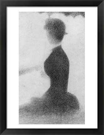 Framed Study for Sunday Afternoon on the Island of La Grande Jatte (seated woman detail) Print