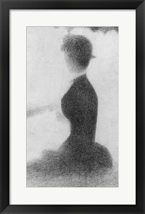 Framed Study for Sunday Afternoon on the Island of La Grande Jatte (seated woman detail) Print