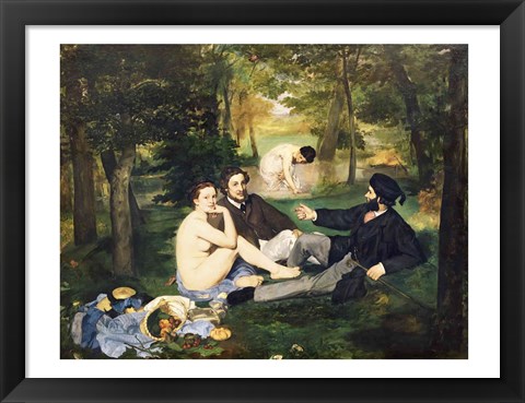 Framed Dejeuner sur l&#39;Herbe, 1863 Print