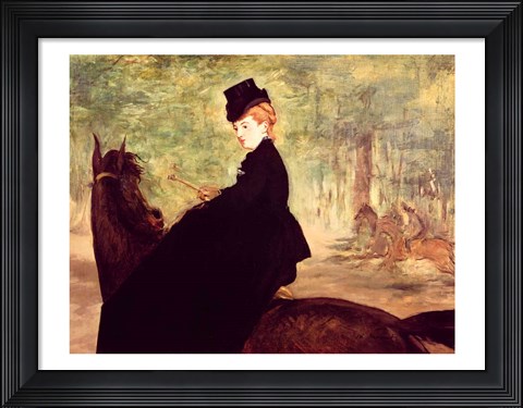 Framed Horsewoman, 1875 Print