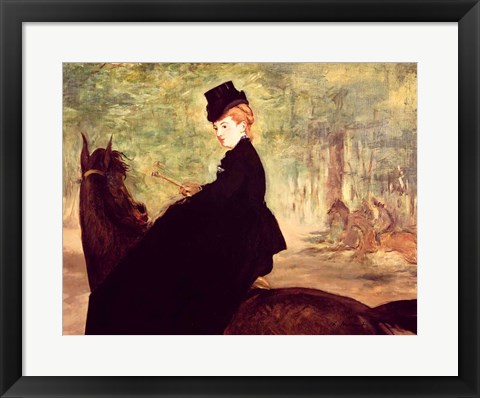 Framed Horsewoman, 1875 Print