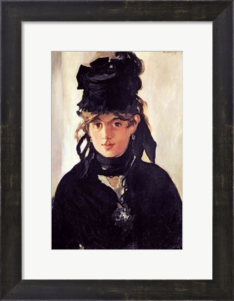 Framed Berthe Morisot with a Bouquet of Violets, 1872 Print