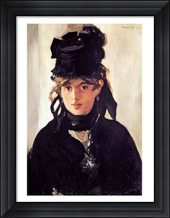 Framed Berthe Morisot with a Bouquet of Violets, 1872 Print