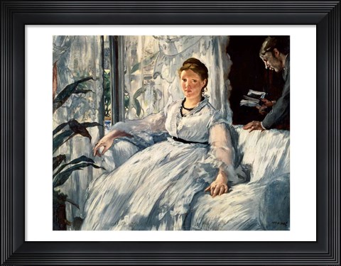 Framed Reading, 1865 Print