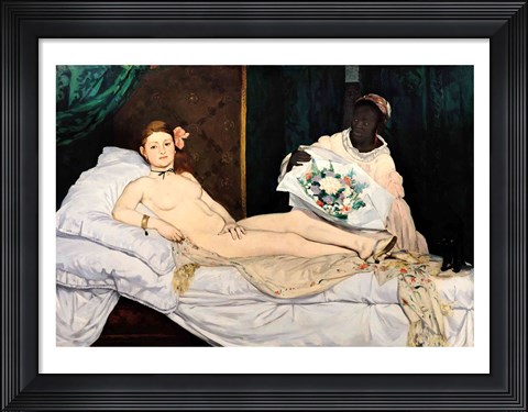 Framed Olympia, 1863 Print