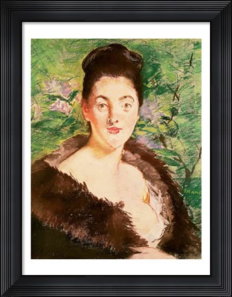 Framed Woman in a fur coat Print
