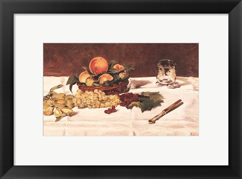 Framed Still Life: Fruit on a Table, 1864 Print