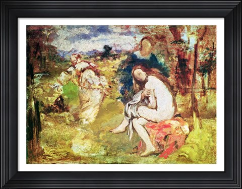 Framed Study for &#39;The Surprised Nymph&#39;, 1860 Print