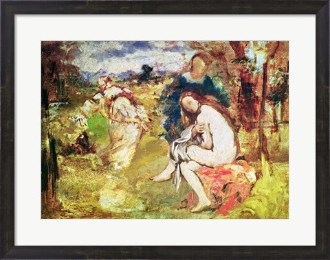 Framed Study for &#39;The Surprised Nymph&#39;, 1860 Print
