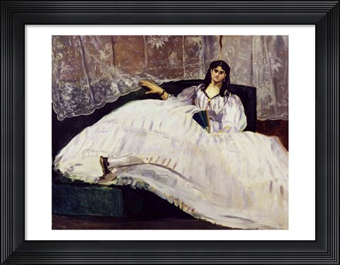 Framed Portrait of Jeanne Duval, 1862 Print