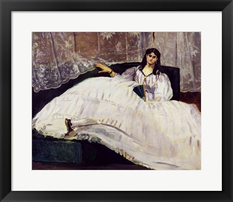 Framed Portrait of Jeanne Duval, 1862 Print