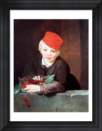 Framed Boy with the Cherries, 1859 Print