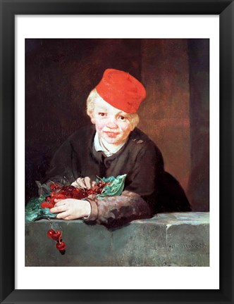 Framed Boy with the Cherries, 1859 Print