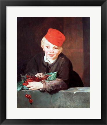 Framed Boy with the Cherries, 1859 Print