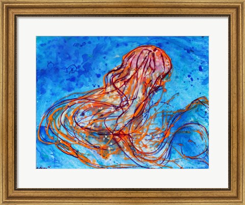 Framed Abstract Jellyfish Print