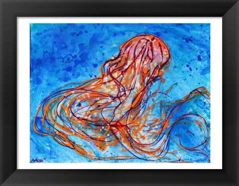 Framed Abstract Jellyfish Print