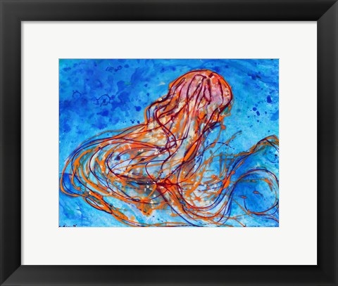 Framed Abstract Jellyfish Print