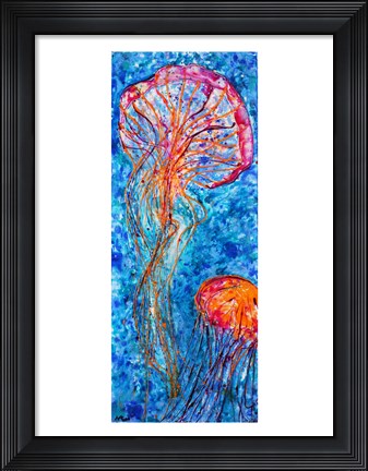 Framed Jellyfish Duo Print