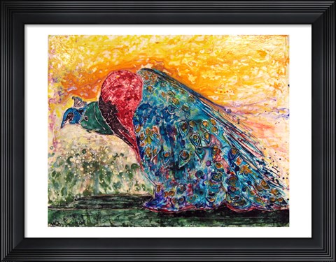 Framed Peacock Print