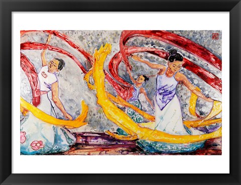 Framed Ribbon Dancers Print