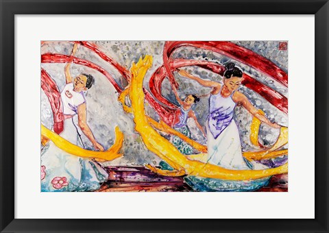 Framed Ribbon Dancers Print