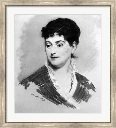 Framed Portrait of Madame Emile Zola, 1874 Print