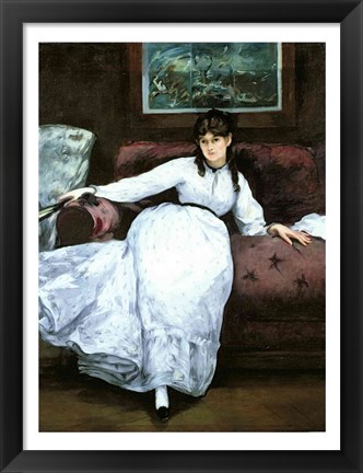 Framed Rest, portrait of Berthe Morisot Print