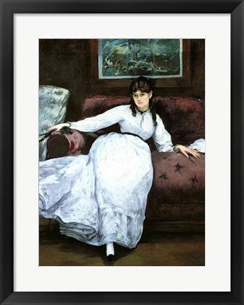 Framed Rest, portrait of Berthe Morisot Print