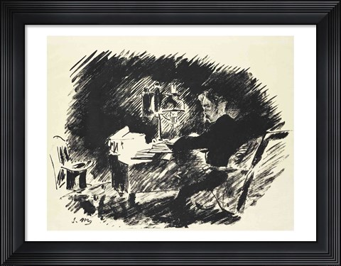 Framed Le Corbeau Print