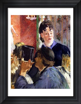Framed La Serveuse de Bocks Print